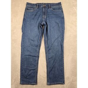 Scott Barber Straight Fit Jeans Mens 32x29 Blue Denim Cotton Blend Stretch